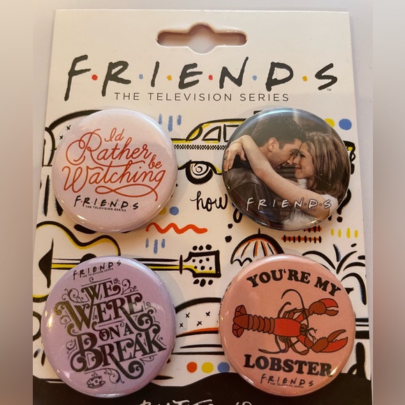 NWT- ‘FRIENDS’; BUTTONS (8 count). - Picture 3 of 4